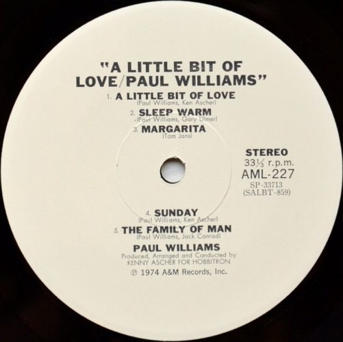 Paul Williams / A Little Bit Of Love (٥븫)β
