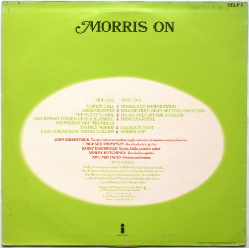 Morris On (Ashley Hutchings, Richard Thompson,Barry Dransfield etc) (UK)β