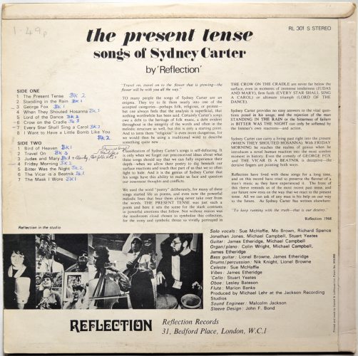 Reflection / The Present Tense ...Songs Of Sydney Carter (Stereo)β