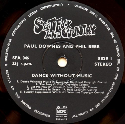 Downes & Beer / Dance Without Musicβ