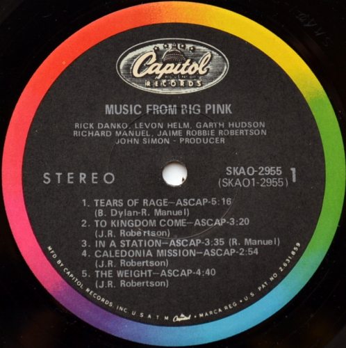 Band, The / Music From Big Pink (US Early Press w/Sticker)β