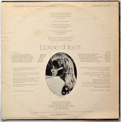 Bonnie Dobson / Bonnie Dobson(US)β