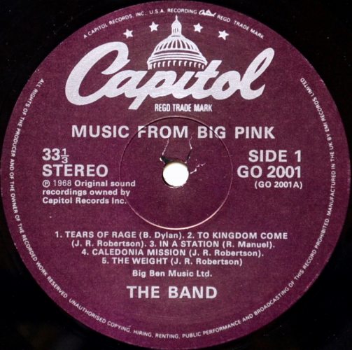 Band, The / Music From Big Pink (UK Later Issue)β