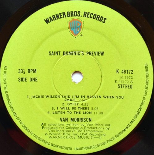 Van Morrison / Saint Dominic's Preview (UK Matrix-1)β