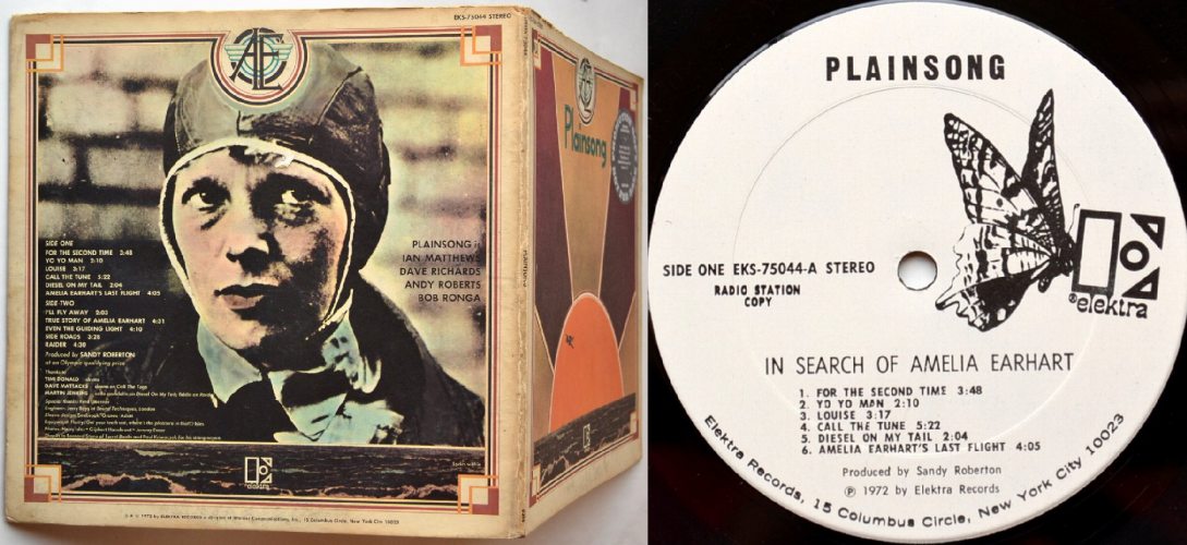Plainsong / In Search Of Amelia Earhart (US White Label Promo)β