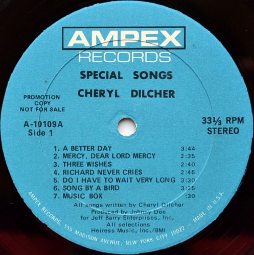 Cheryl Dilcher / Special Songsの画像
