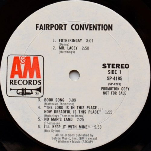 Fairport Convention / Same (What We Did On Our Holidays / US White Label Promo)β