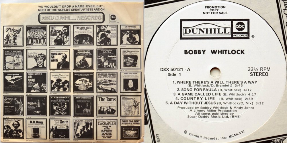Bobby Whitlock / Same (Rare White Label Promo)β