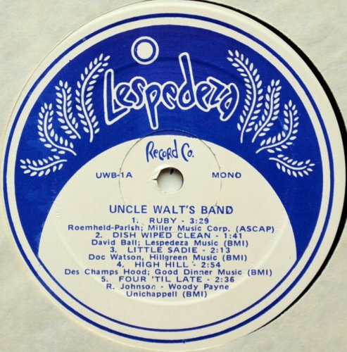 Uncle Walt's Band / Same (Blame It On The Bossanova)(In Shrink)β