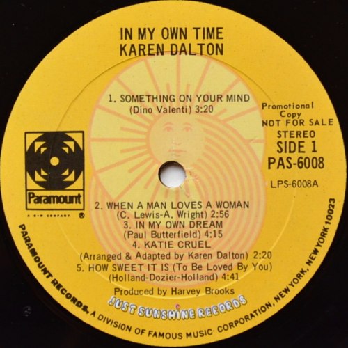 Karen Dalton / In My Own Time (US Rare Promo!!)β