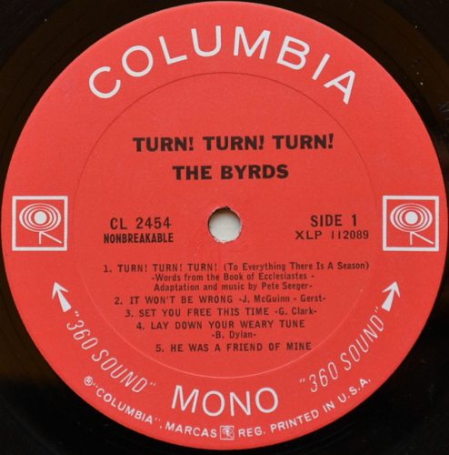 Byrds, The / Turn! Turn! Turn! (US 360SOUND, MONO!!)β
