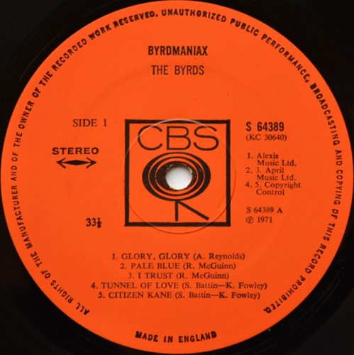 Byrds, The / Byrdmaniax (UK)β