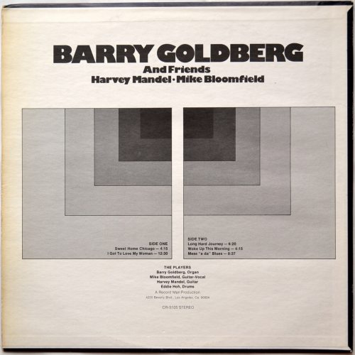 Barry Goldberg / And Friends Harvey Mandel Mike Bloomfieldβ