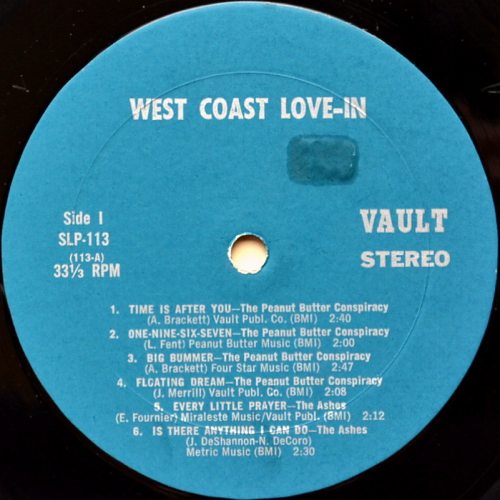 V.A. (Peanut Butter Conspiracy, Ashes, Chambers Brothers) / West Coast Love-Inβ