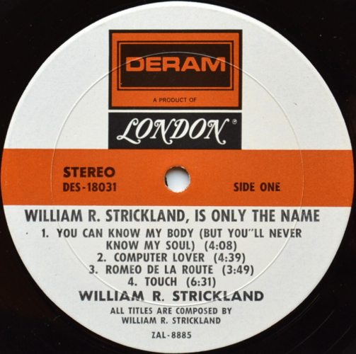 William R. Strickland / Is Only The Name (Promo)β