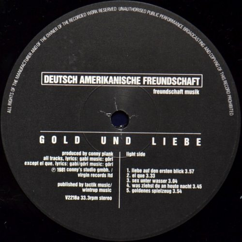 Deutsch Amerikanische Freundschaft (DAF) / Gold und Liebeβ