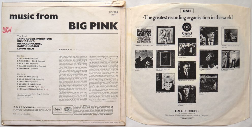 Band, The / Music From Big Pink (UK)β
