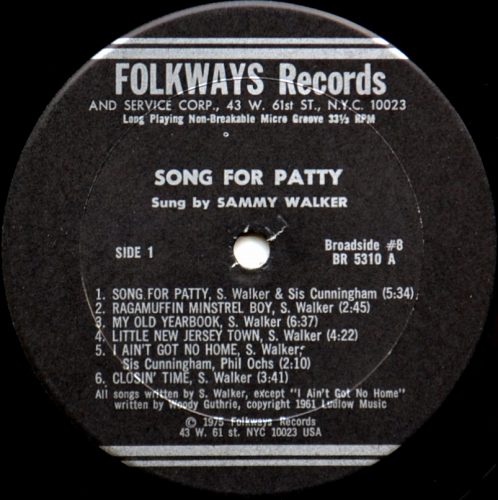 Sammy Walker / Song For Pattyβ