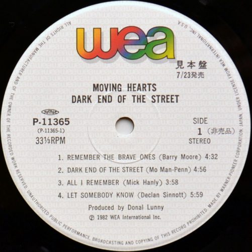 Moving Hearts / The Dark End of the Street ( Ÿ)β