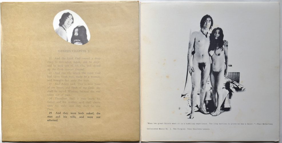 John Lennon And Yoko Ono / Two Virgins - Unfinished Music No.1. (US)β