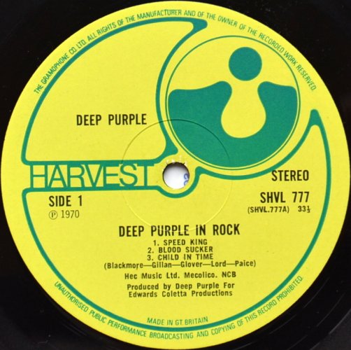 Deep Purple / In Rock (UK Early Press)β