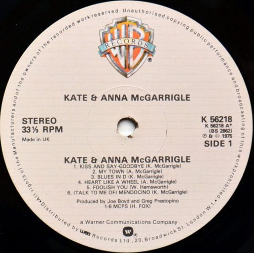 Kate & Anna McGarrigle / Same (UK)β