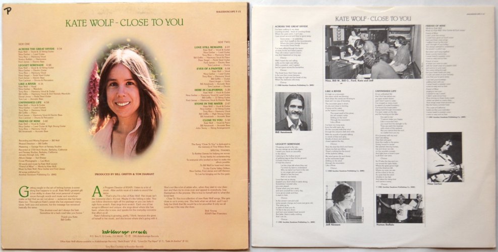 Kate Wolf / Close To You (w/Rare Press Release and Photo )β