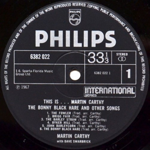 Martin Carthy / This Is Martin Carthy: The Bonny Black Hare and Other Songsβ