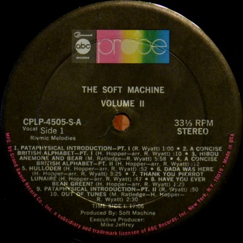 Soft Machine / Volume Two (US 2nd Press)β