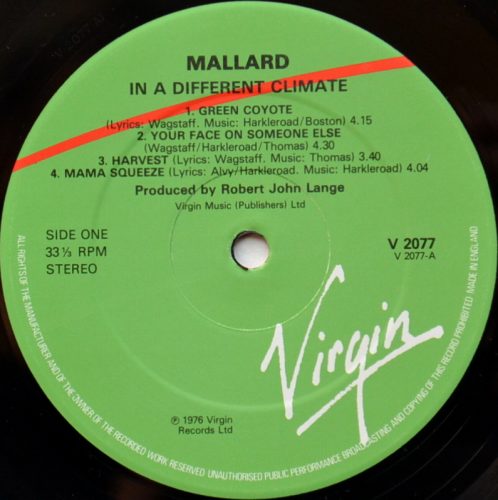 Mallard / In A Different Climate (UK)β
