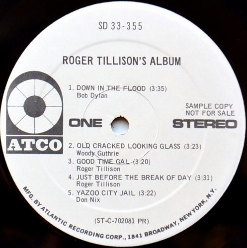 Roger Tillison / Roger Tillison's Album (US White Label Promo!!)β