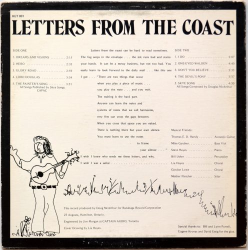 Doug McArthur / Letters from the Coast (Rare 1st Issue!!)β