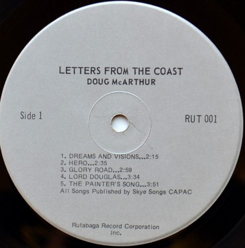 Doug McArthur / Letters from the Coast (Rare 1st Issue!!)β