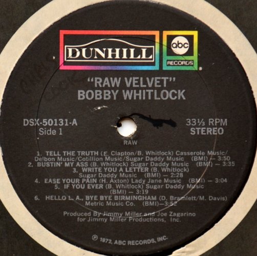 Bobby Whitlock / Raw Velvetβ