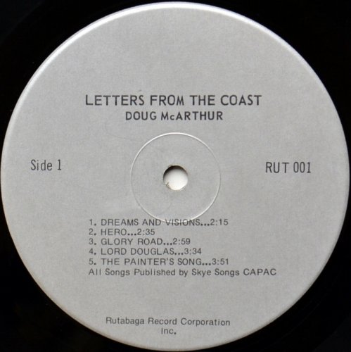 Doug McArthur / Letters From The Coast (Rare 1st Issue!!)β