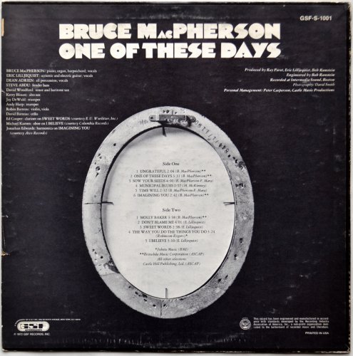 Bruce MacPherson  / One Of These Days β