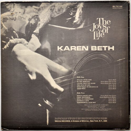 Karen Beth / The Joys Of Lifeβ