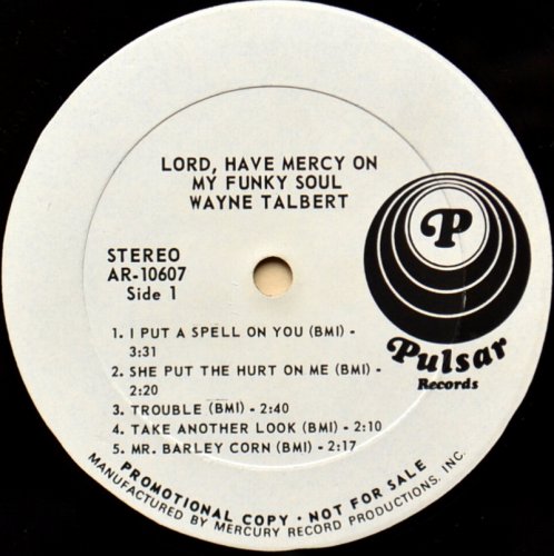Wayne Talbert / Lord Have Mercy On My Funky Soul (Promo)β