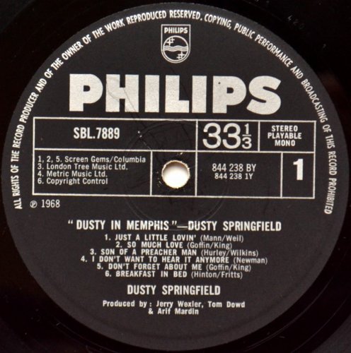 Dusty Springfield / Dusty in Memphis (UK Matrix-1)β