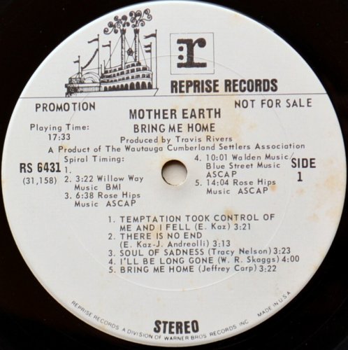 Mother Earth (Tracy Nelson) / Bring Me Home (Rare White Label Promo)β