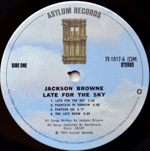 Jackson Browne / Late for The Sky (US)β