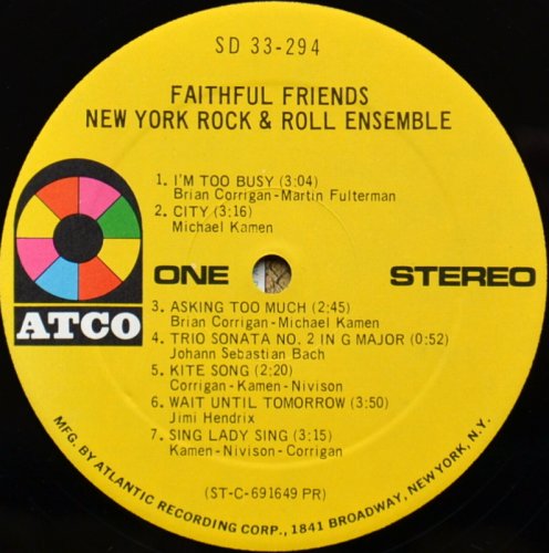 New York Rock & Roll Ensemble / Faithful Friendsβ