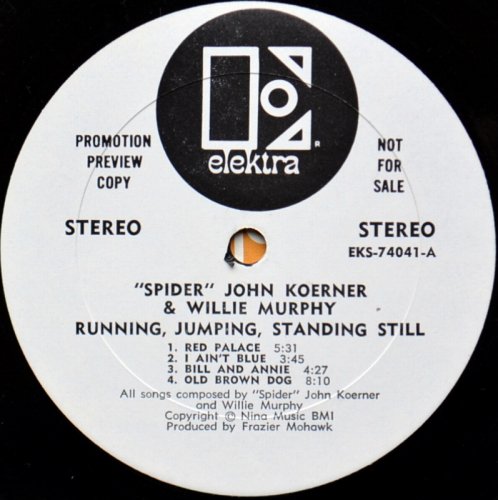 Spider John Koerner & Willie Murphy / Running, Jumping, Standing Still (White Label Promo)β