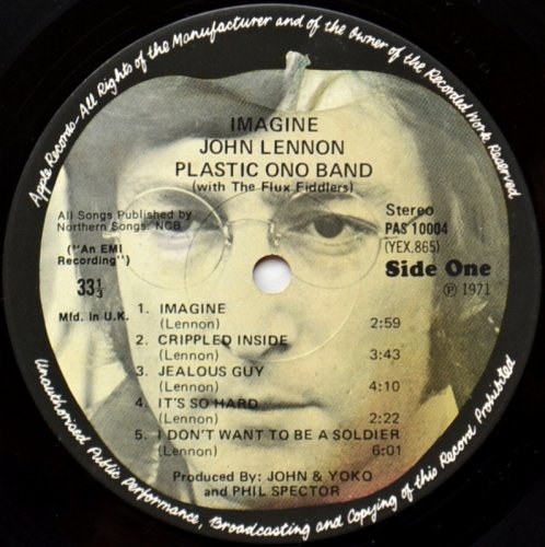John Lennon (Plastic Ono Band) / Imagine (UK Matrix-1, w/Poster, Inner, Post Card)β