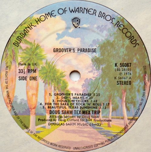 Doug Sahm / Groover's Paradise (UK Matrix-1)β