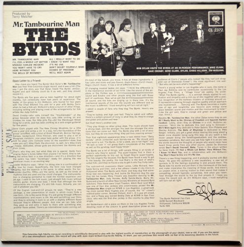 Byrds, The / Mr. Tambourine Man (US MONO Early Issue)β