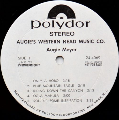 Augie Meyer / Augie's Western Head Music Co. (White Label Promo)β