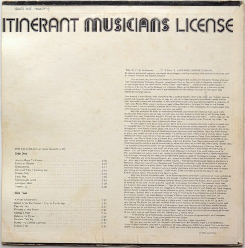 Itinerant Musicians License / Sameβ