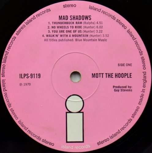 Mott The Hoople / Mad Shadows (UK Pink Island)β