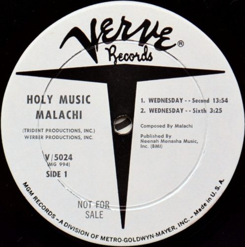 Malachi / Holy Music (White Label Promo)β